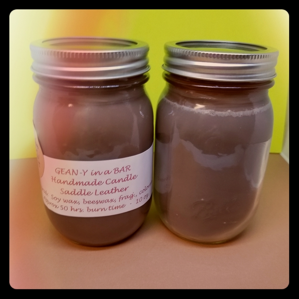 Saddle Leather Handmade Candle